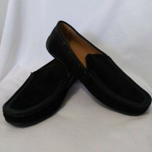 MACCA Men's Black Suede Driving Loafer Slip On 12